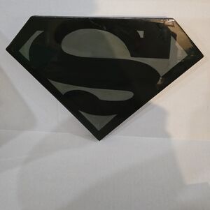 Black Superman Logo Wall Art